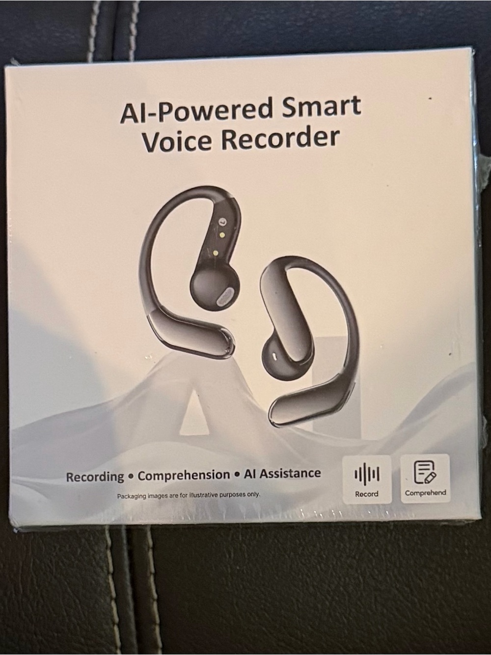 AI-Powered Smart Voice Recorder Earbuds in Black